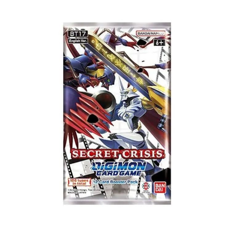 Digimon BT-17 Secret Crisis Booster Englisch – Einzelbooster mit starken Karten und neuen Fähigkeiten.