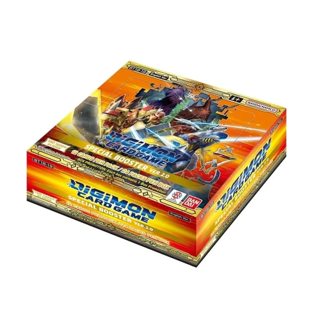Digimon BT18-19 Special Booster V2 Display Englisch – komplette Box für Sammler und Spieler.