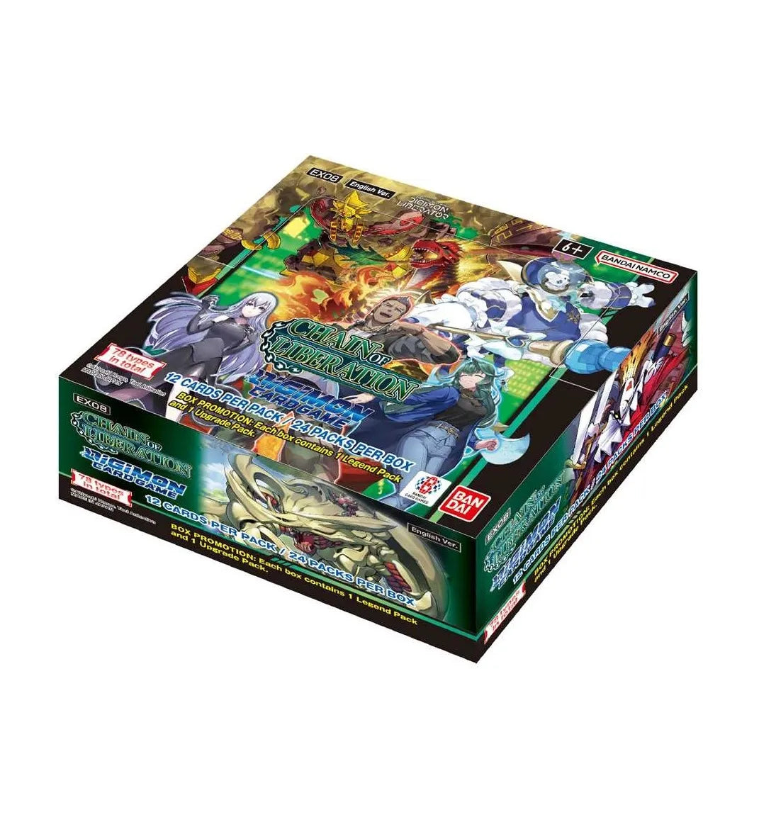 Digimon EX-8 Chain of Liberation Display Englisch – komplette Display-Box für starke Teams.