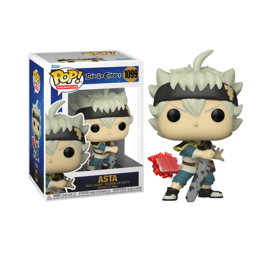 Funko Pop Asta #1099 – stylische Vinylfigur aus Black Clover für Anime-Fans.