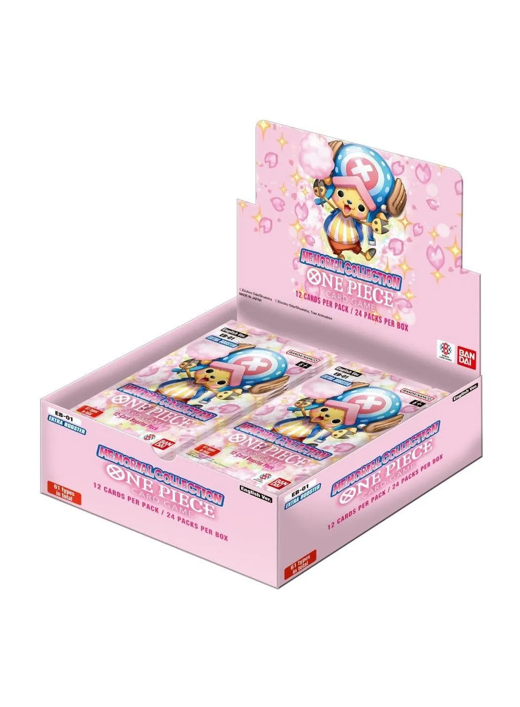 One Piece EB-01 Memorial Collection Display Englisch/Japanisch – Display-Box mit besonderen Erinnerungs-Karten.