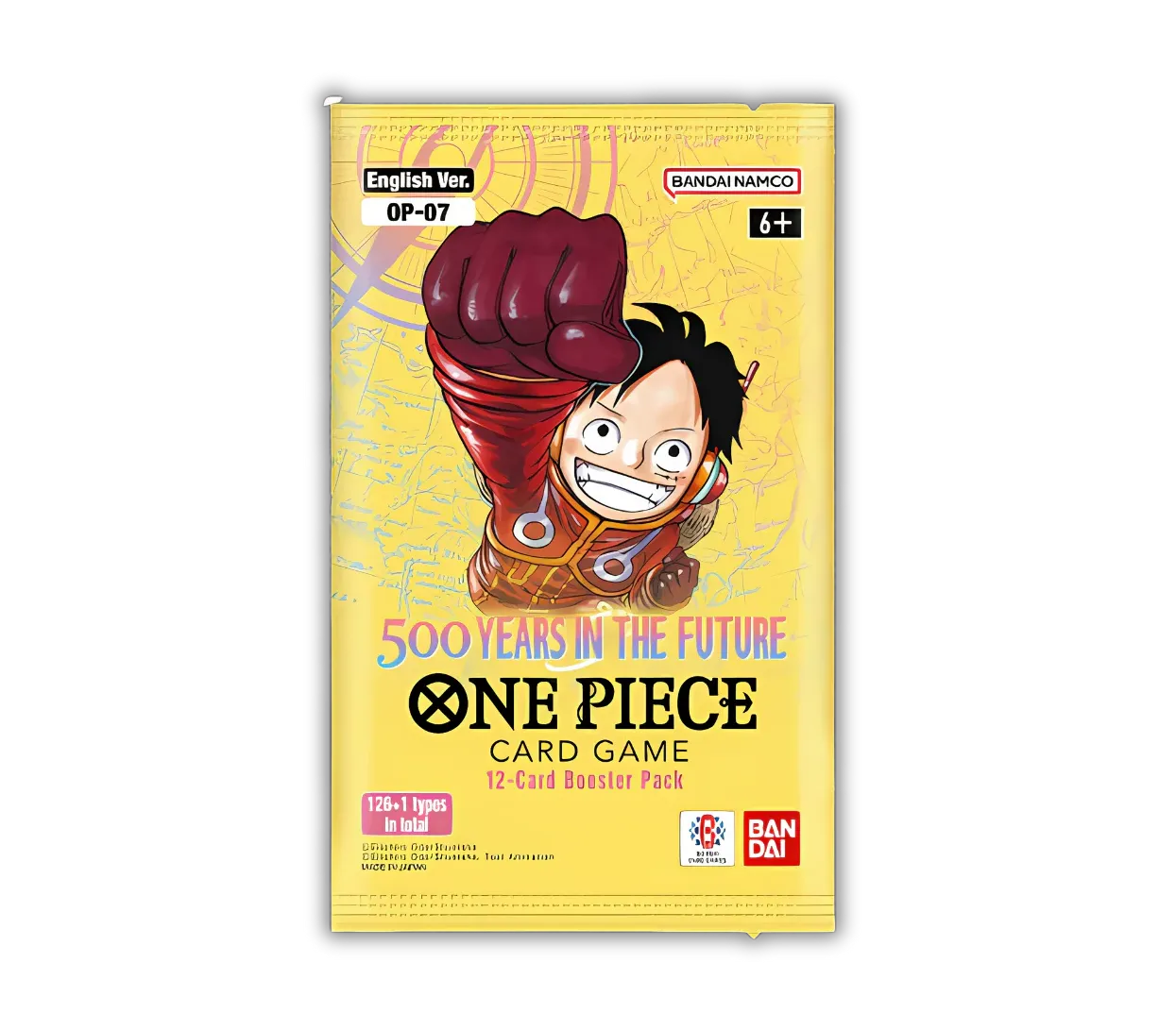 One Piece OP-07 500 Years into the Future Booster Englisch/Japanisch – Einzelbooster mit Sci-Fi-Thema aus OP07.