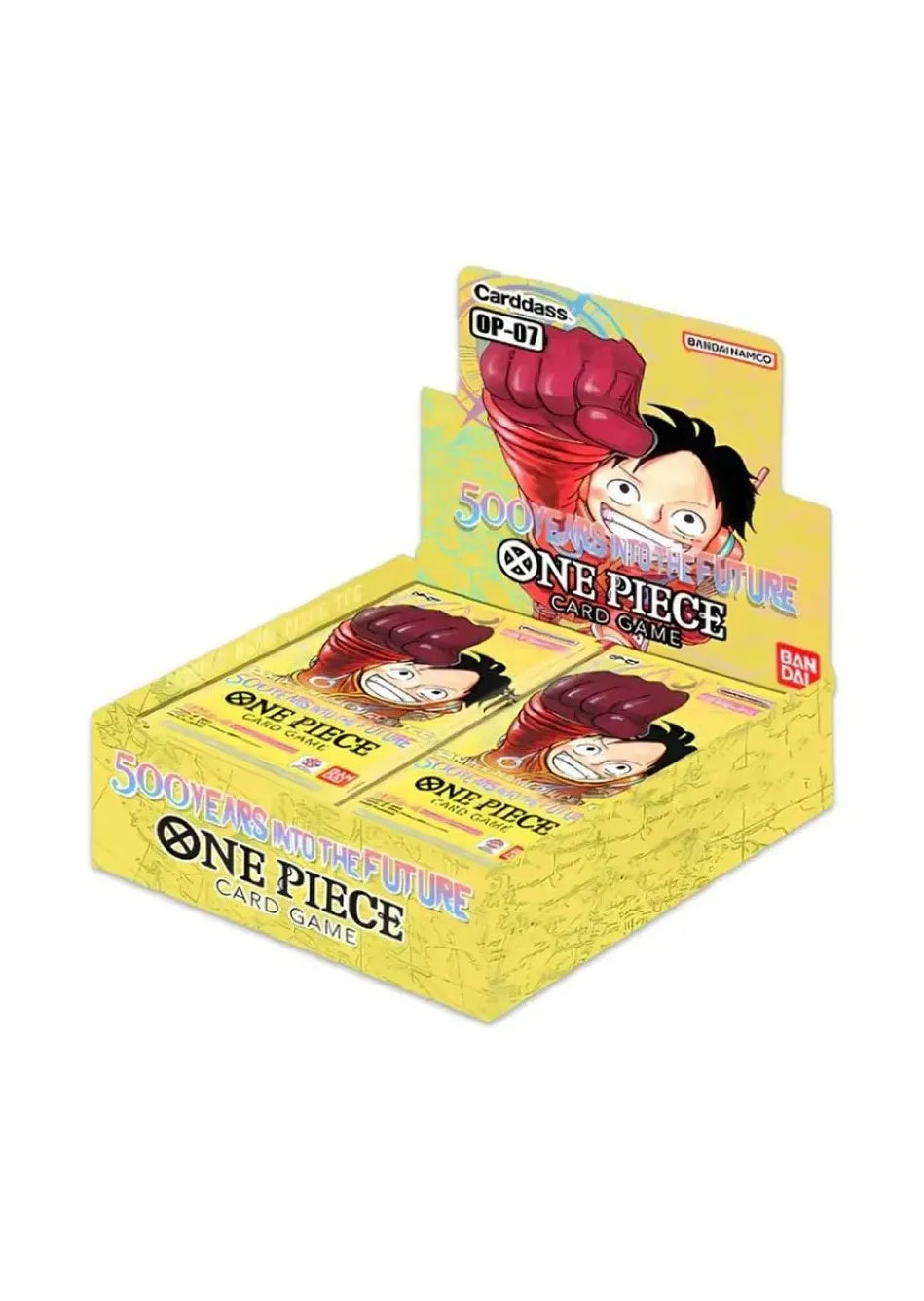 One Piece OP-07 500 Years into the Future Display Englisch/Japanisch – komplette Box mit futuristischen One Piece Karten.