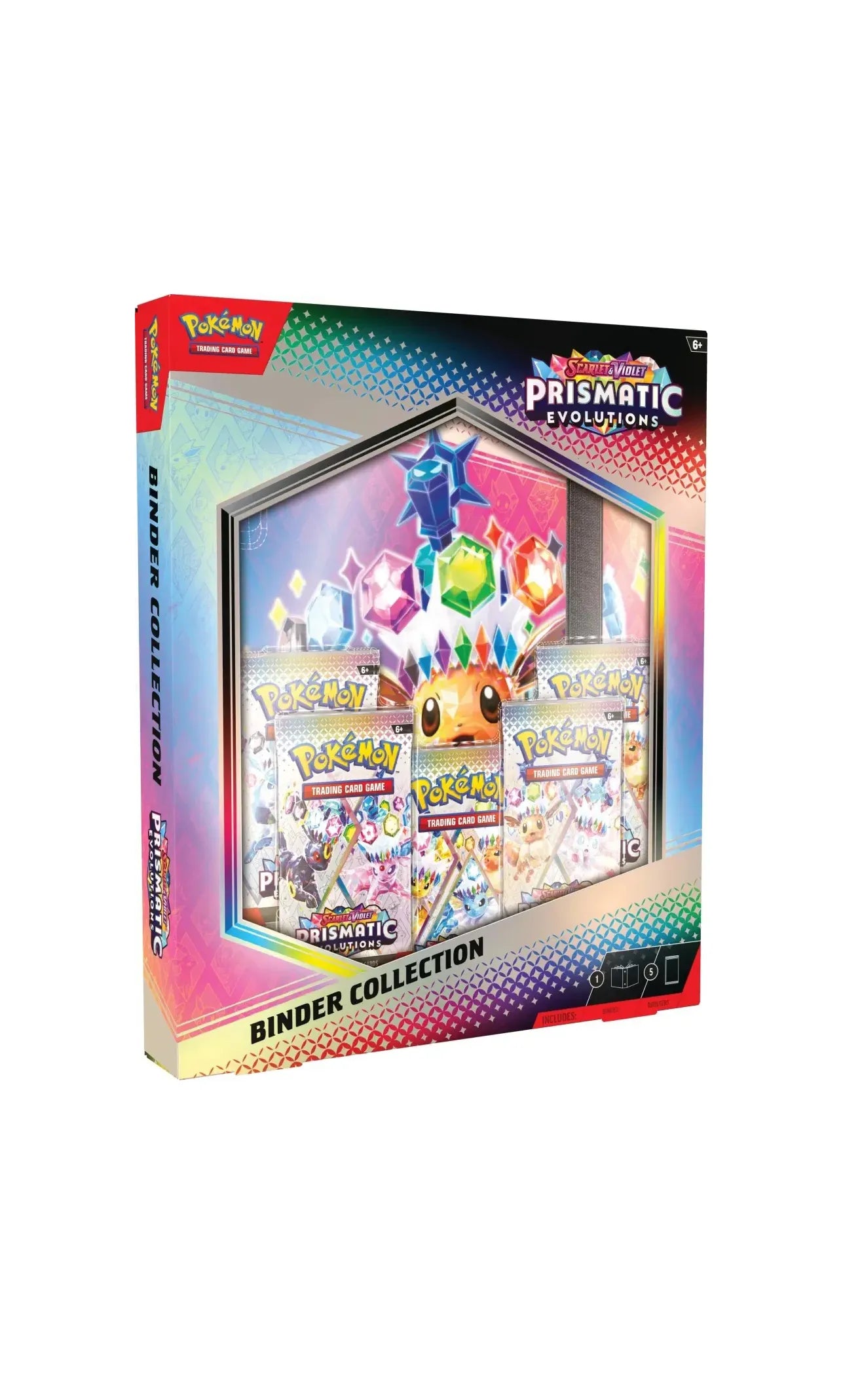 Pokémon Scarlet & Violet Prismatic Evolutions Binder Collection Englisch – Sammlerordner inklusive Booster.