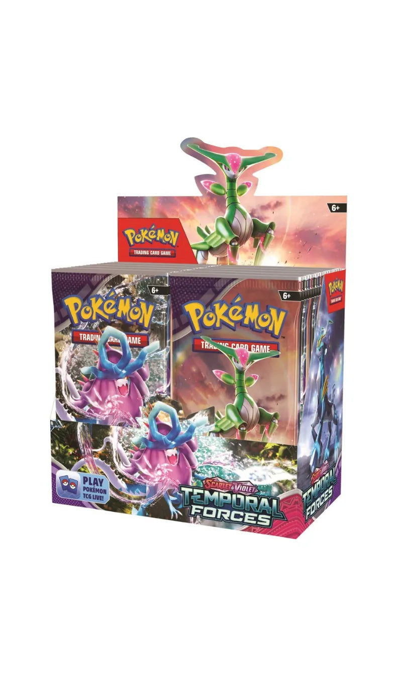 Pokémon Scarlet & Violet Temporal Forces Display Englisch – vollständiges Display für epische Öffnungen.