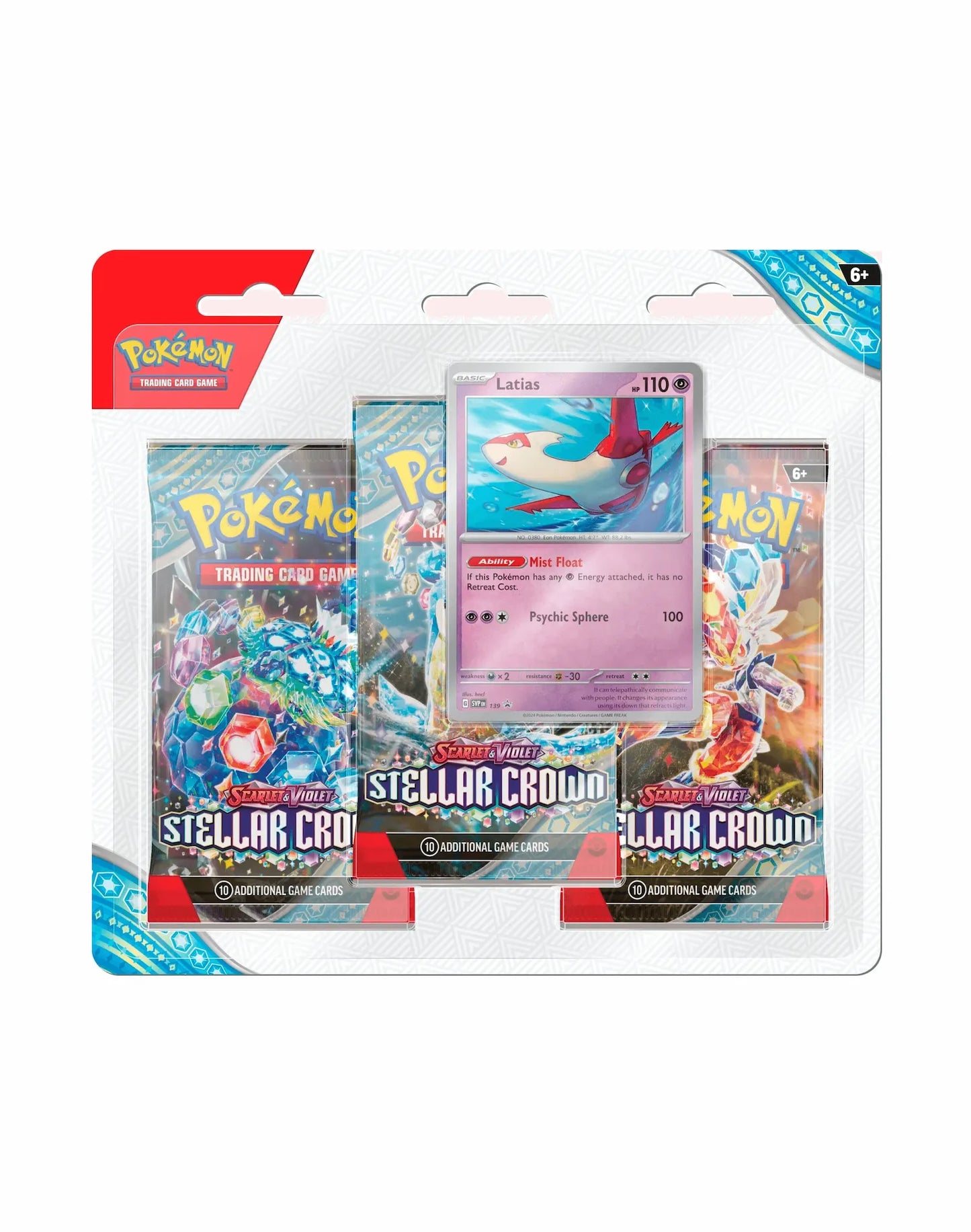 Pokémon Stellarkrone 3-Pack Blister Deutsch – drei Booster und exklusive Promokarte sichern.
