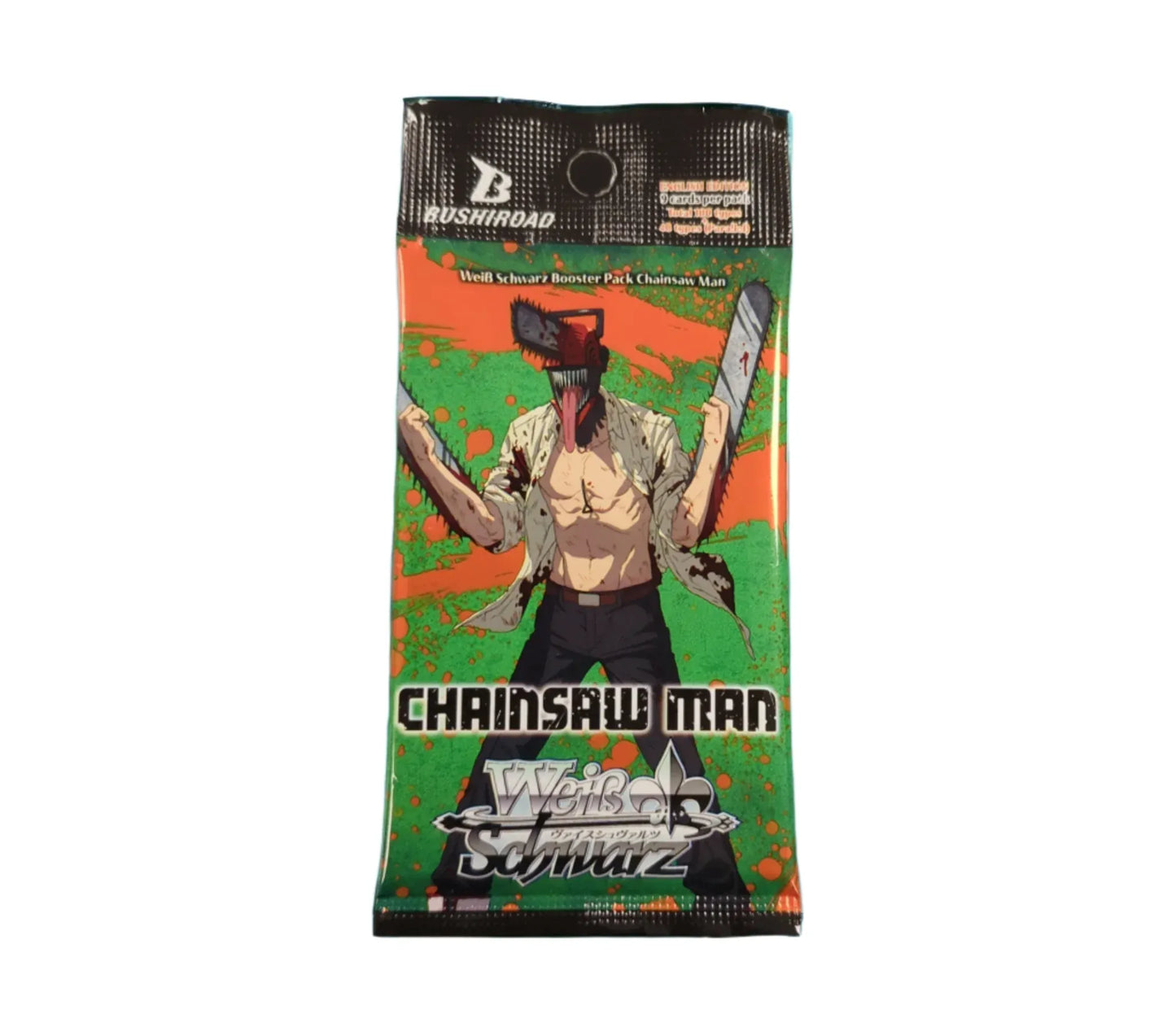 Weiß Schwarz Chainsaw Man Booster Englisch – brutale Action und starke Helden in Kartenform.