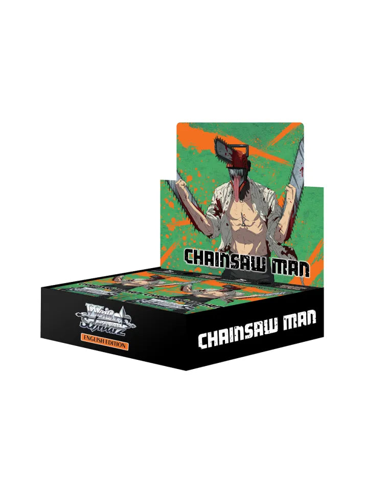 Weiß Schwarz Chainsaw Man Display Englisch – komplette Box voller Action mit Denji und Co.