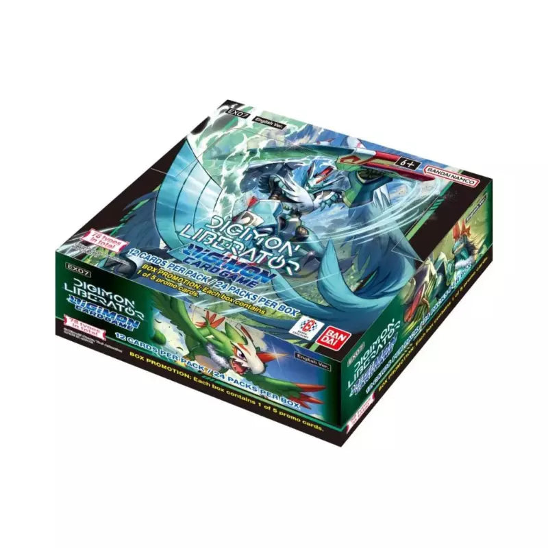 Digimon EX-07 Digimon Liberator Display Englisch – komplette Box mit neuen Digimon-Karten.