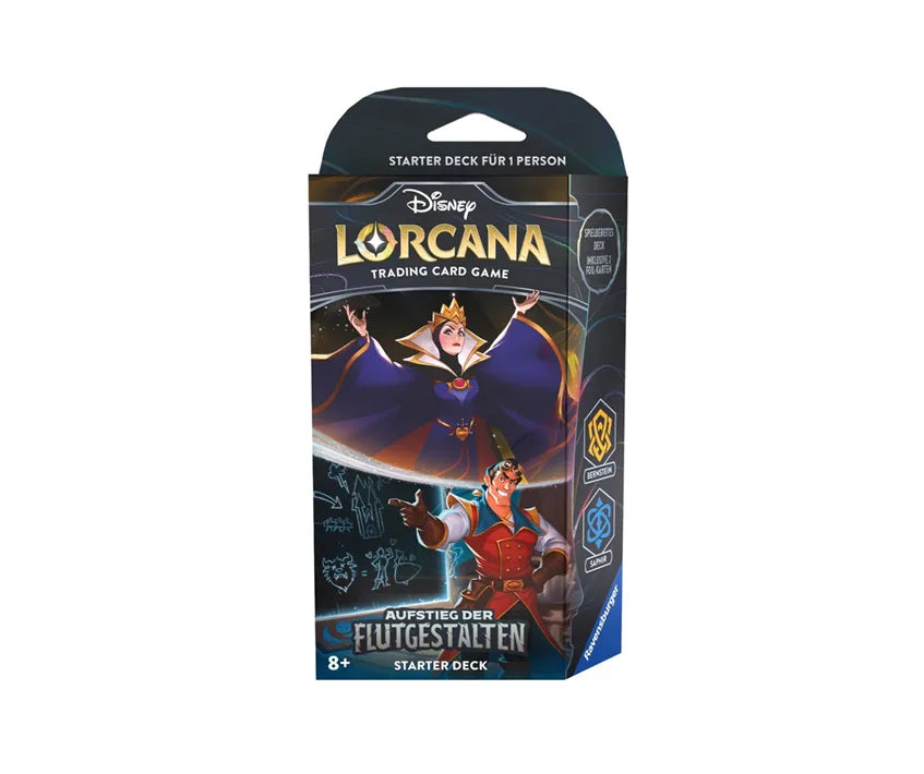 Disney Lorcana Kapitel 2 Starter Deck Aufstieg der Flutgestalten Deutsch – perfekt für den Einstieg ins Spiel.