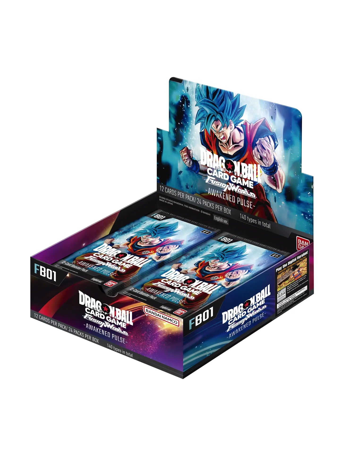 Dragon Ball Super Awakened Pulse FB01 Display Englisch – erste Edition der Dragon Ball Fusion World.