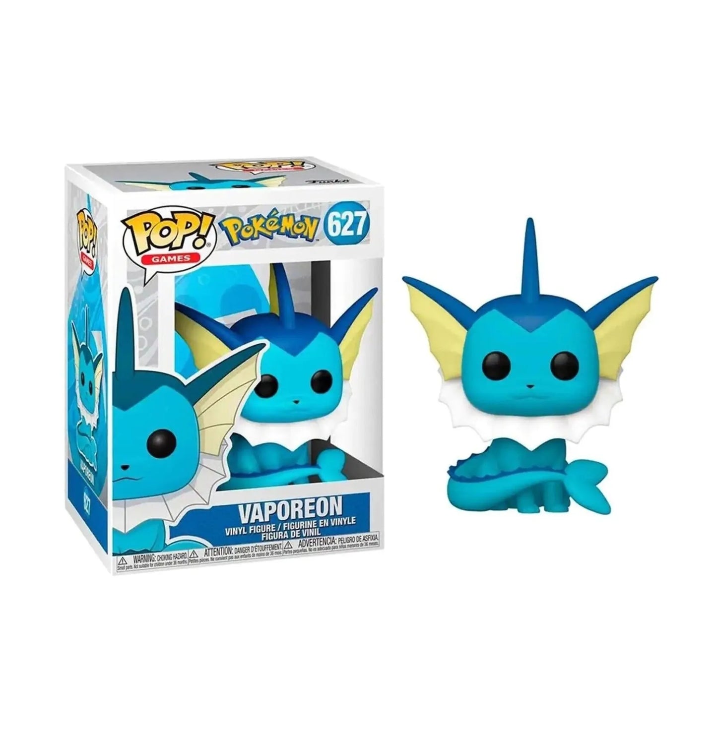 Funko Pop Aquana #627 – Wasser-Pokémon aus der Evoli-Entwicklung.