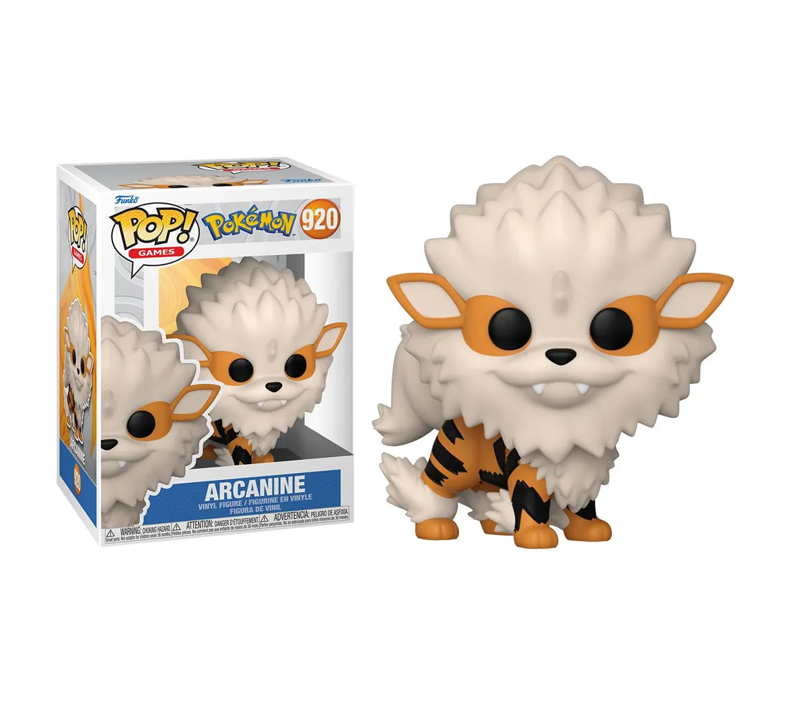 Funko Pop Arkani #920 – majestätisches Feuer-Pokémon in Funko-Form.