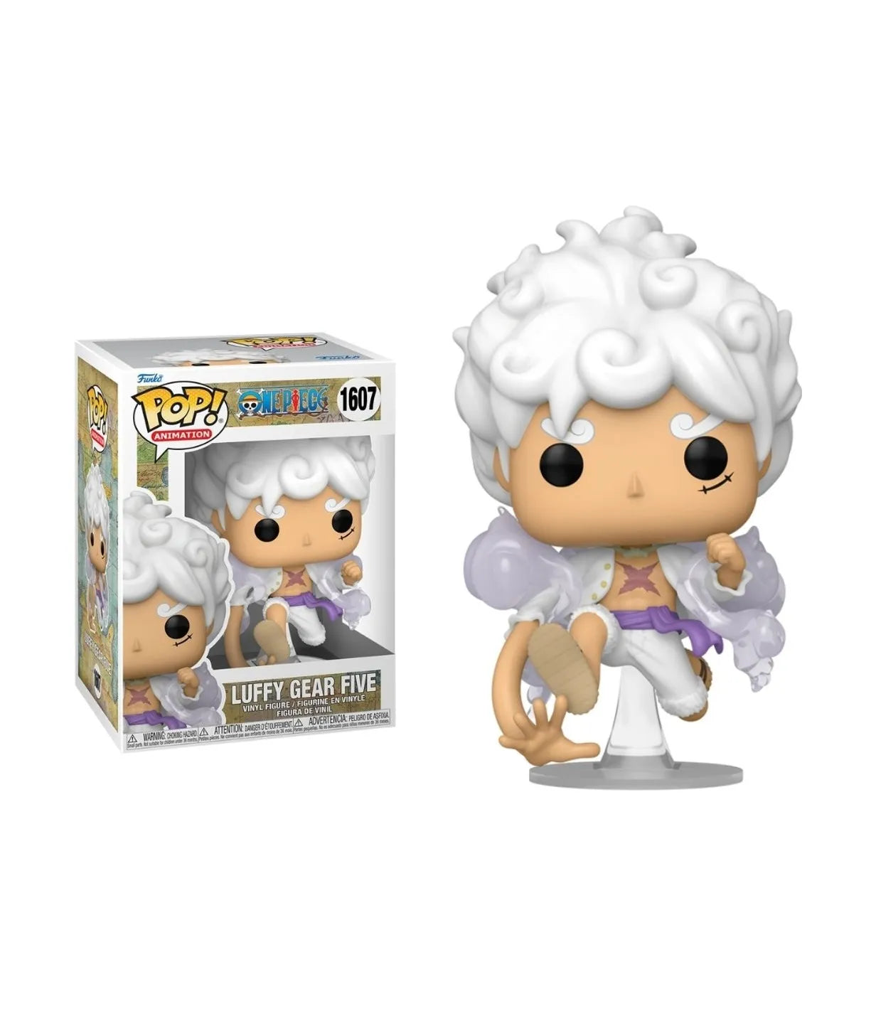 Funko Pop Luffy Gear 5 #1607 – Ruffy in seiner ultimativen Form mit göttlicher Energie.