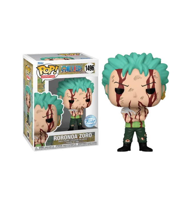 Funko Pop Roronoa Zoro #1496 – Schwertmeister mit drei Klingen.
