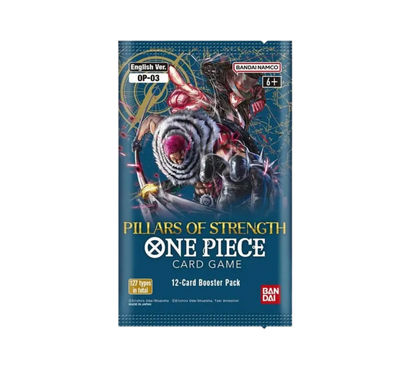 One Piece OP-03 Pillars of Strength Booster Englisch/Japanisch – Einzelbooster mit legendären Anführern und Kriegern.