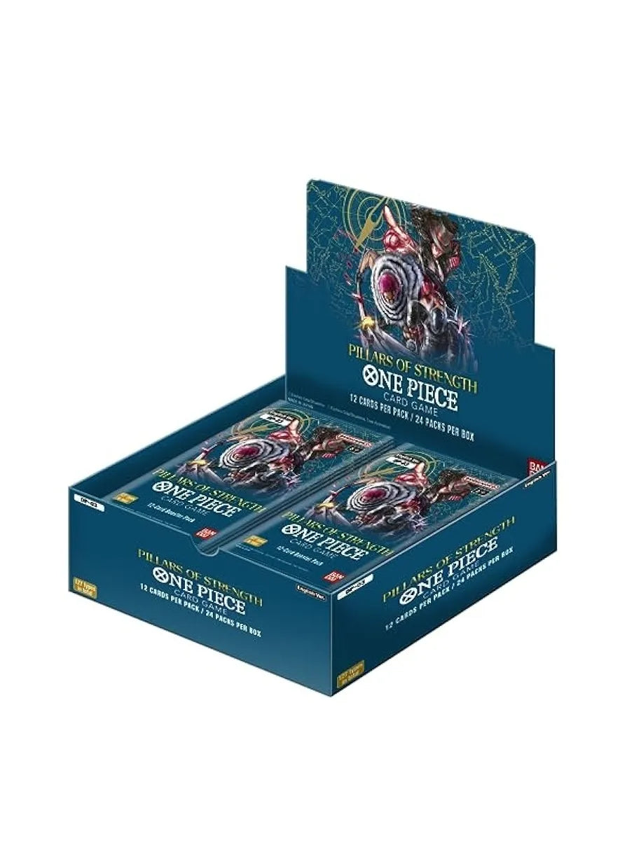 One Piece OP-03 Pillars of Strength Display Englisch/Japanisch – starke Persönlichkeiten in einer vollen Display-Box.