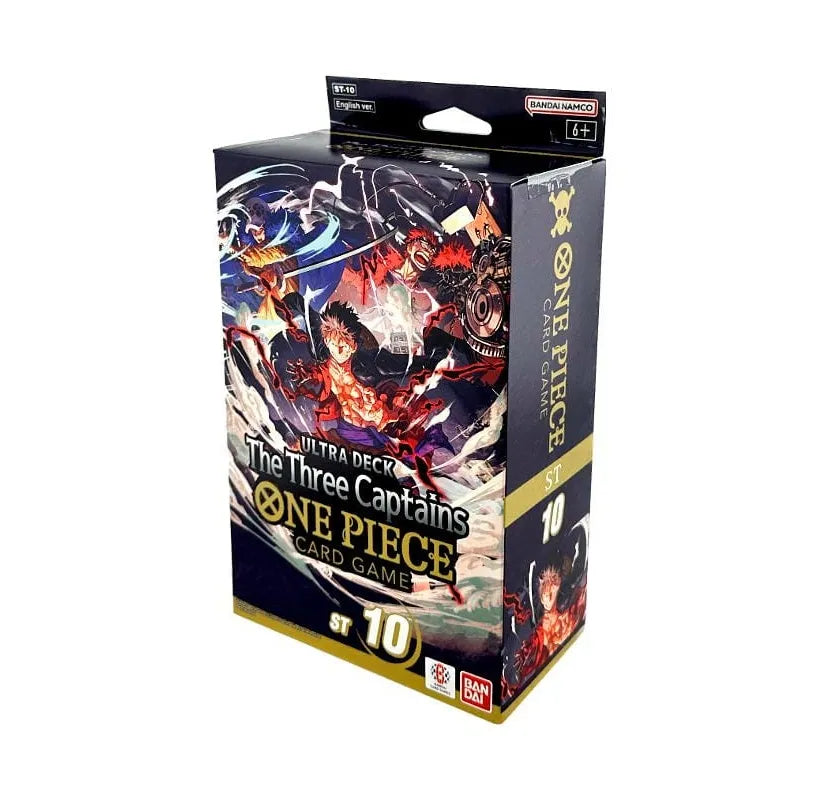 One Piece ST10 The Three Captains Ultra Deck Englisch – Ruffy, Law und Kid in einem Deck vereint.